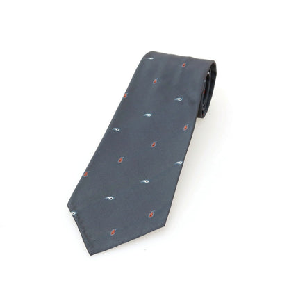 【新品】アットヴァンヌッチ Atto Vannucci シルク セッテピエゲ ペイズリー 小紋柄ネクタイ グレー【 状態ランクN 】【 メンズ 】