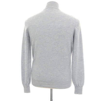 【中古】ブルネロクチネリ Brunello Cucinelli カシミヤ スタンドカラー ダブルジップ カーディガン ライトブルー【サイズ46】【 状態ランクC 】【 メンズ 】