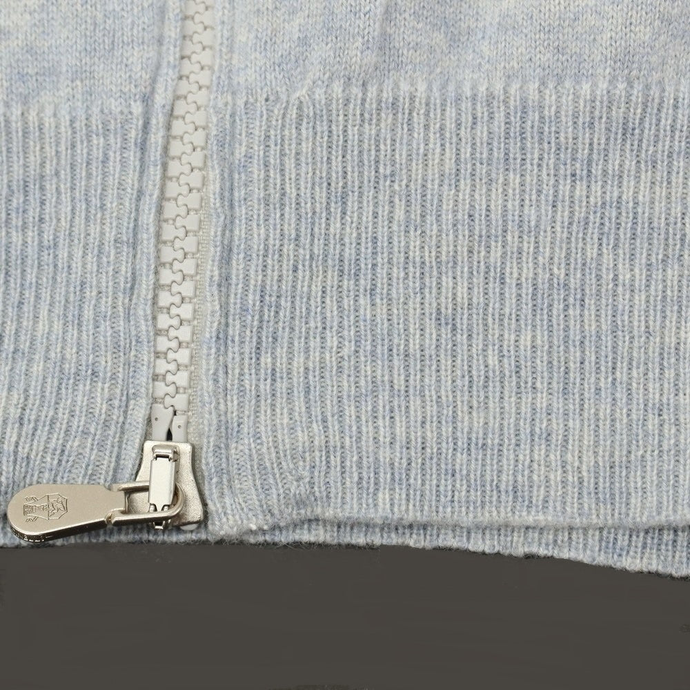 【中古】ブルネロクチネリ Brunello Cucinelli カシミヤ スタンドカラー ダブルジップ カーディガン ライトブルー【サイズ46】【 状態ランクC 】【 メンズ 】