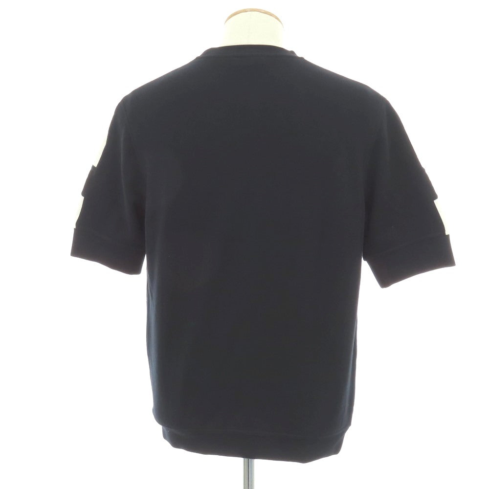 【中古】エルメス HERMES コットン クルーネック 半袖 スウェット ダークネイビー【サイズS】【 状態ランクB 】【 メンズ 】