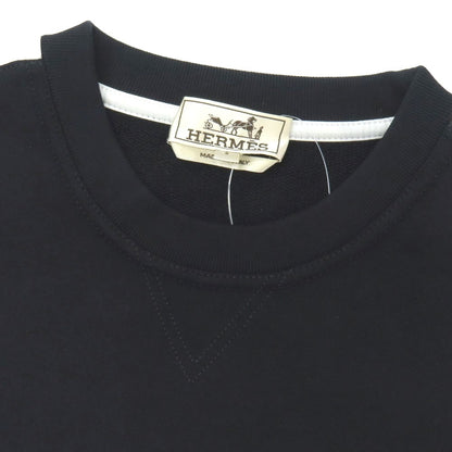 【中古】エルメス HERMES コットン クルーネック 半袖 スウェット ダークネイビー【サイズS】【 状態ランクB 】【 メンズ 】