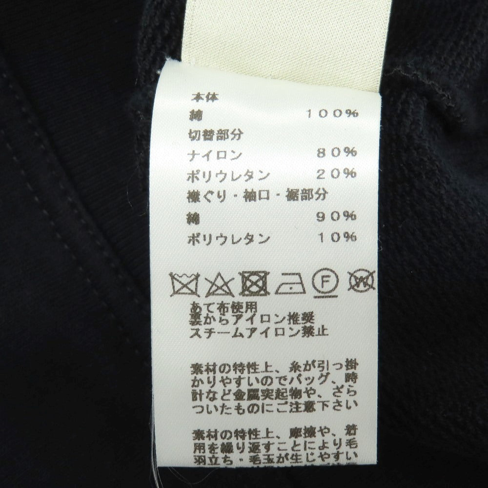 【中古】エルメス HERMES コットン クルーネック 半袖 スウェット ダークネイビー【サイズS】【 状態ランクB 】【 メンズ 】