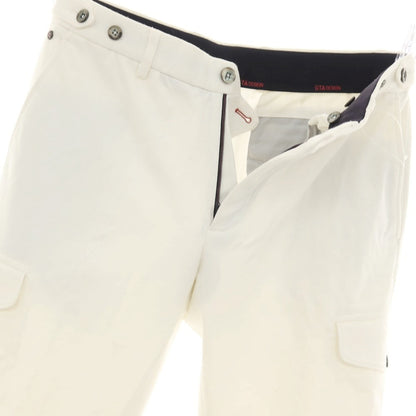 【中古】ジーティーアー G.T.A KEVIN コットンナイロン ジャージー ジョガーカーゴパンツ オフホワイト【サイズ48】【 状態ランクB 】【 メンズ 】