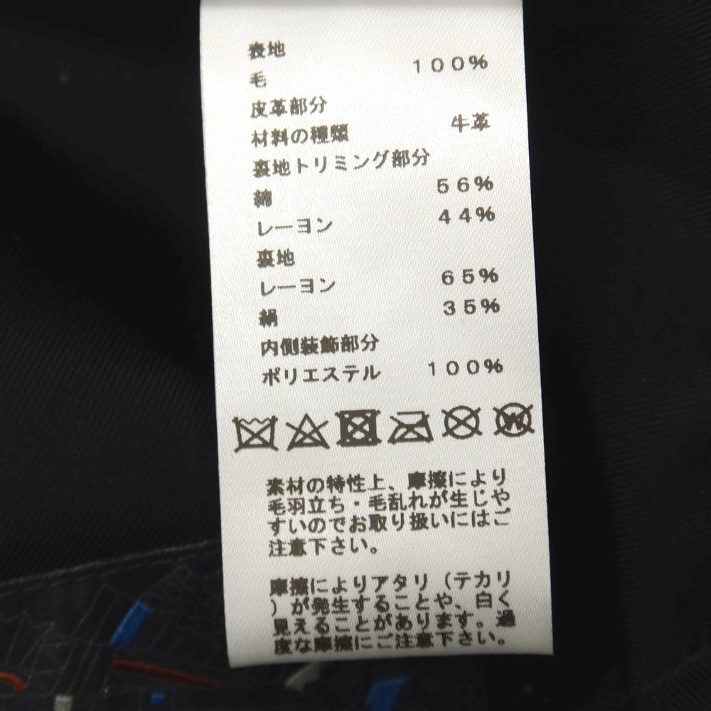【中古】エルメス HERMES ウール キャップ 帽子 ダークグレー【サイズ59】【 状態ランクA 】【 メンズ 】