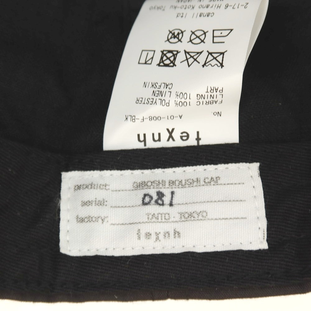 【中古】テクネ texnh GIBOSHI BOUSHI CAP ポリエステル キャップ 帽子 ブラック【 状態ランクA 】【 メンズ 】