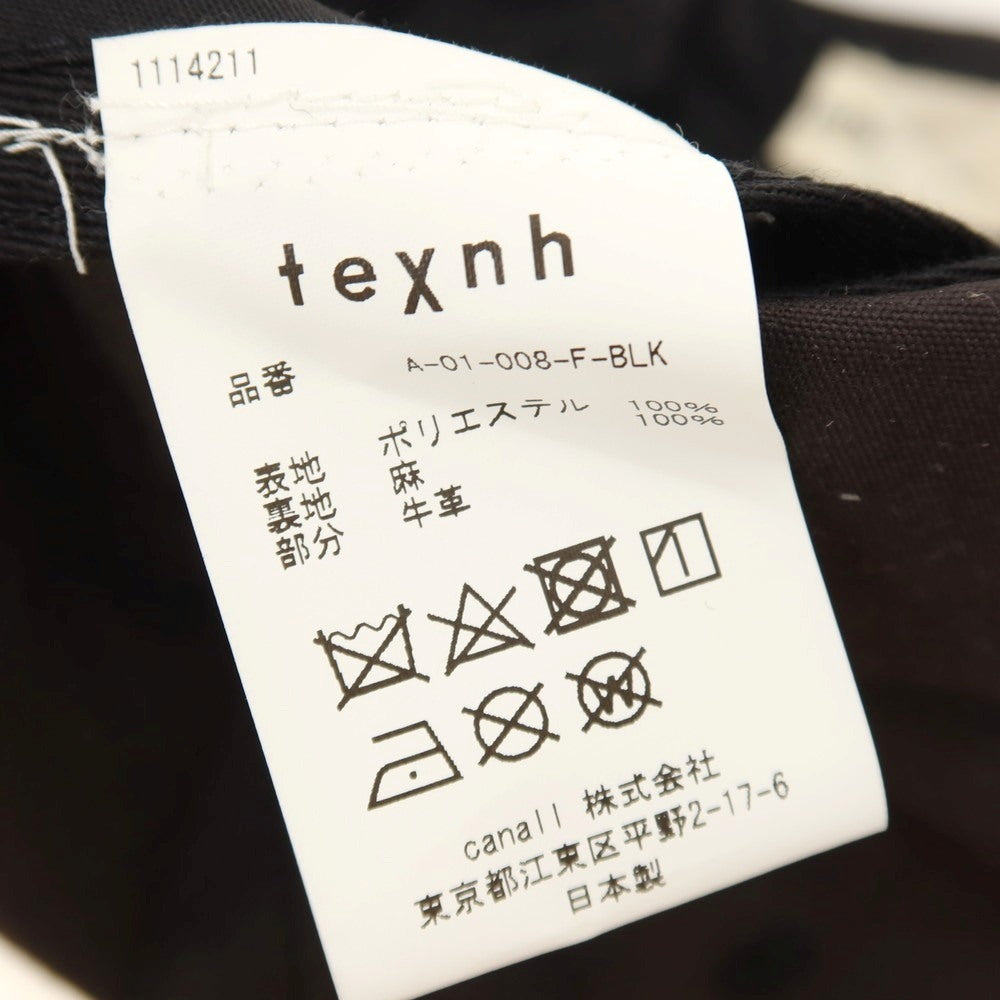 【中古】テクネ texnh GIBOSHI BOUSHI CAP ポリエステル キャップ 帽子 ブラック【 状態ランクA 】【 メンズ 】