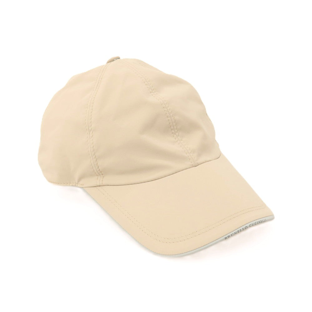 【中古】ブルネロクチネリ Brunello Cucinelli ナイロンポリウレタン キャップ 帽子 ベージュ【サイズM】【 状態ランクC 】【 メンズ 】