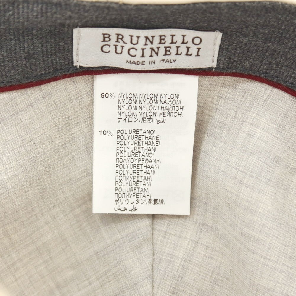 【中古】ブルネロクチネリ Brunello Cucinelli ナイロンポリウレタン キャップ 帽子 ベージュ【サイズM】【 状態ランクC 】【 メンズ 】