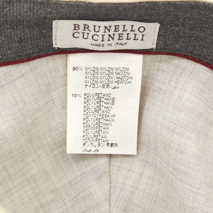 【中古】ブルネロクチネリ Brunello Cucinelli ナイロンポリウレタン キャップ 帽子 ベージュ【サイズM】【 状態ランクC 】【 メンズ 】