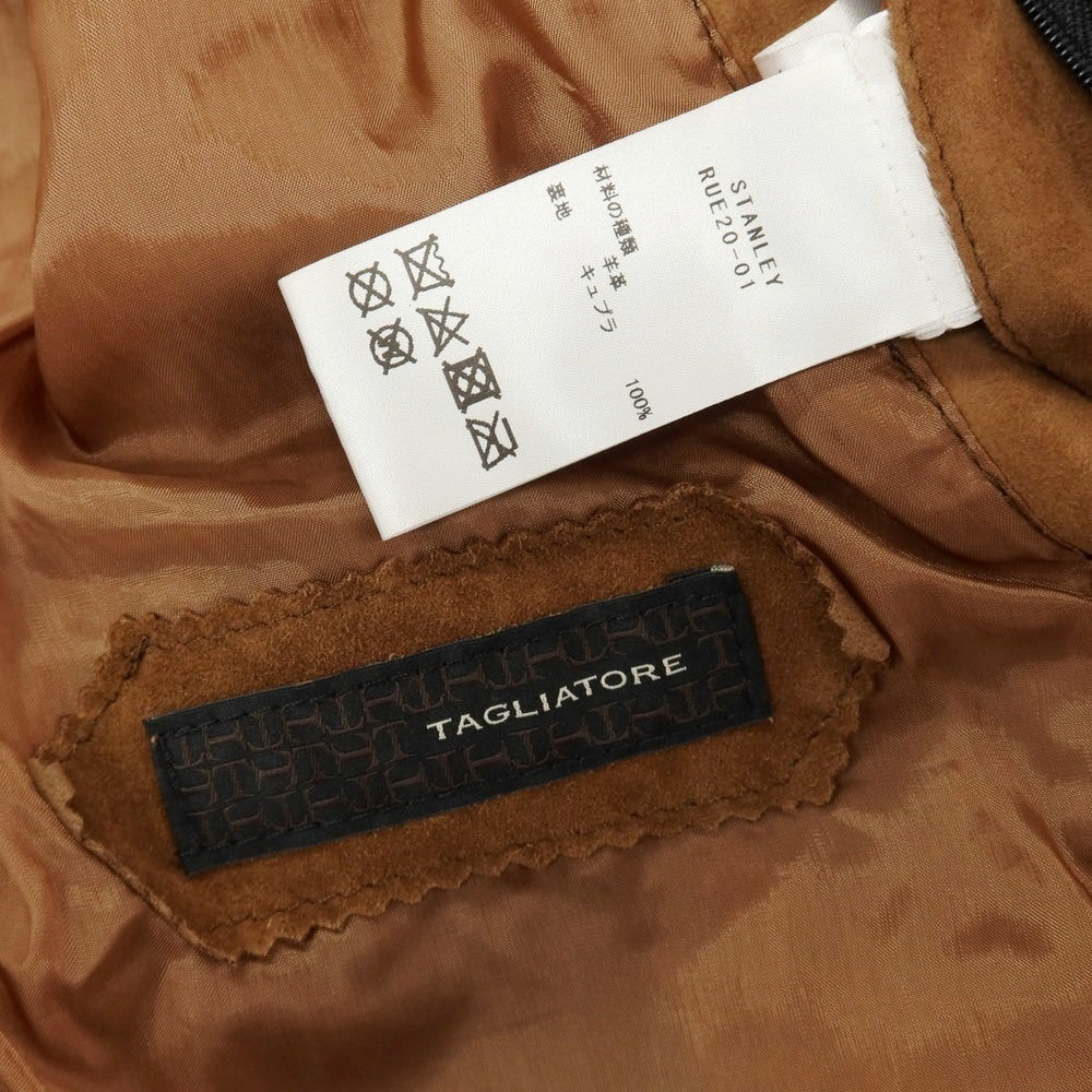 【中古】タリアトーレ TAGLIATORE STANLEY 羊革 ラムレザー シングル ライダースジャケット ライトブラウン【サイズ44】【 状態ランクB 】【 メンズ 】