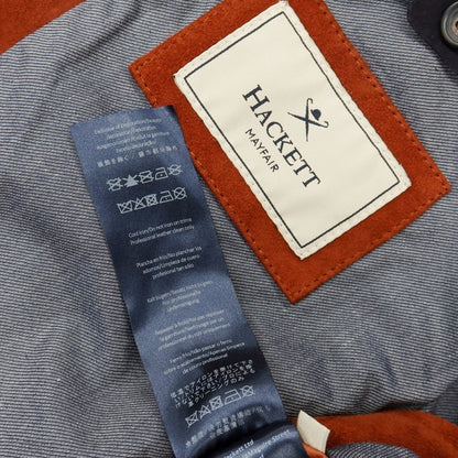 【中古】ハケットロンドン HACKETT LONDON MAYFAIR ゴートスエード レザー スイングトップ レッドブラウン【サイズXS】【 状態ランクB 】【 メンズ 】