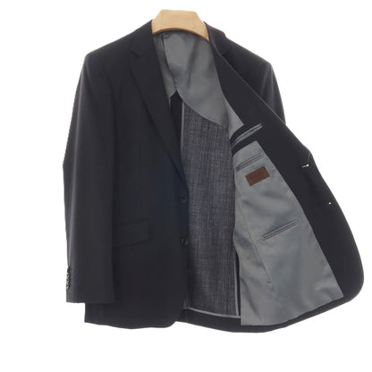 【中古】ルシック Le Chic SUPER110’S ウール 2つボタンスーツ ネイビーブラック系【サイズA4】【 状態ランクB 】【 メンズ 】