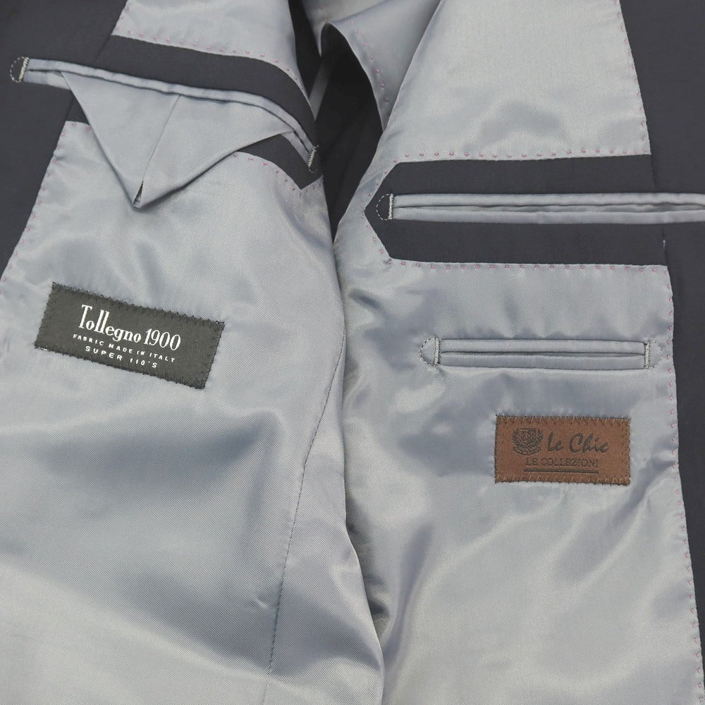 【中古】ルシック Le Chic SUPER110’S ウール 2つボタンスーツ ネイビーブラック系【サイズA4】【 状態ランクB 】【 メンズ 】
