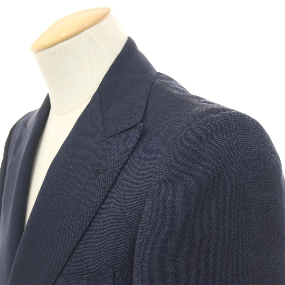 【中古】インターナショナルギャラリービームス International Gallery BEAMS ウールモヘヤ 6B ダブルスーツ ネイビー【サイズ44】【 状態ランクB 】【 メンズ 】