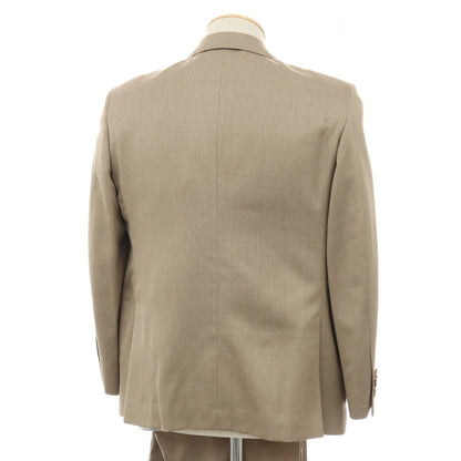 【中古】ハンキュウ hankyu ウールシルク 3つボタンスーツ ベージュ【サイズS位】【 状態ランクB 】【 メンズ 】
