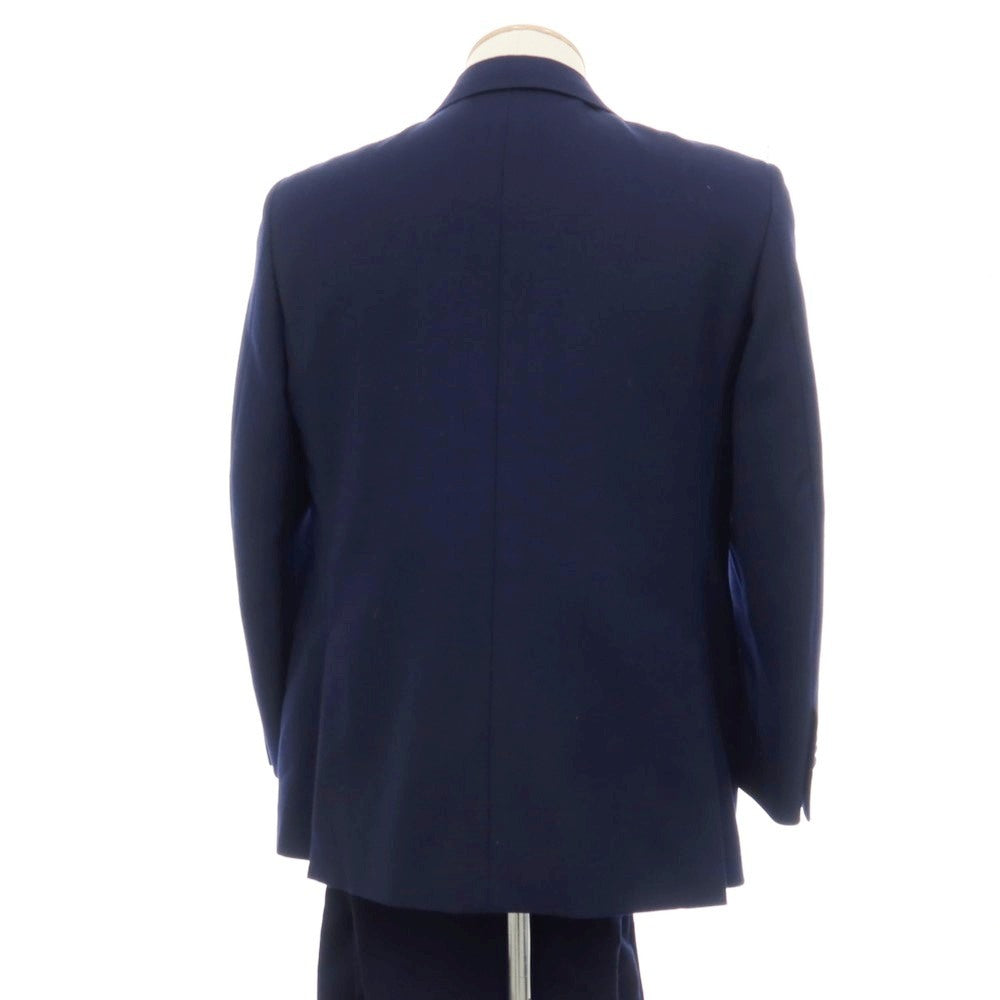 【中古】ハンキュウ hankyu スリーピース ツイルウール 3つボタンスーツ ネイビー【サイズ表記なし（S位）】【 状態ランクB 】【 メンズ 】