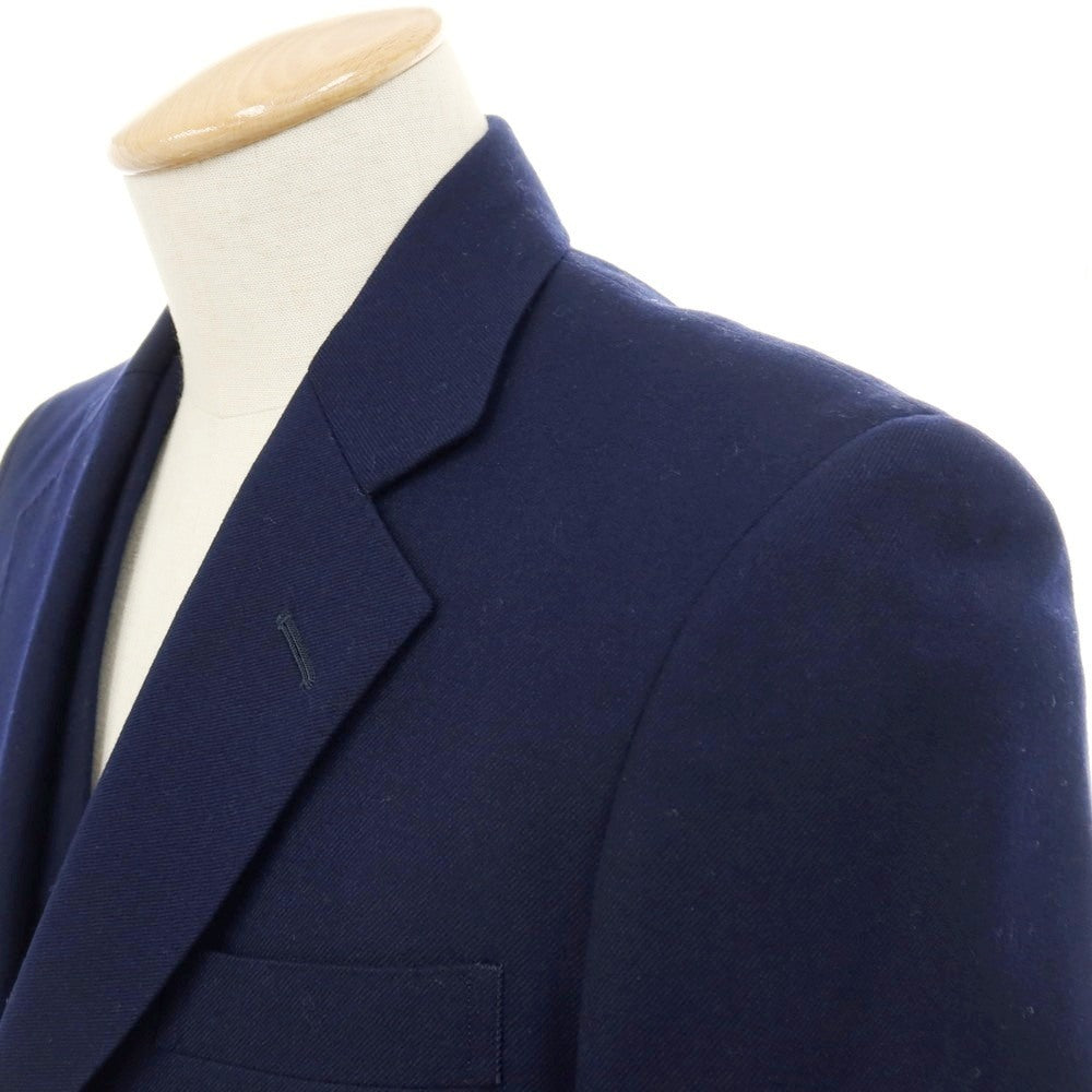 【中古】ハンキュウ hankyu スリーピース ツイルウール 3つボタンスーツ ネイビー【サイズ表記なし（S位）】【 状態ランクB 】【 メンズ 】