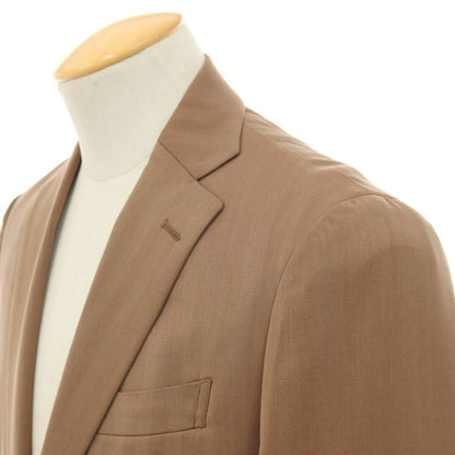 【中古】スーツカンパニー THE SUIT COMPANY ウールポリエステル ヘリンボーン 2つボタンスーツ ブラウン系【サイズ160cm Drop6】【 状態ランクB 】【 メンズ 】