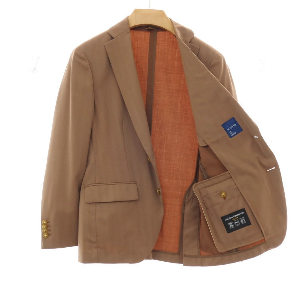 【中古】スーツカンパニー THE SUIT COMPANY ウールポリエステル ヘリンボーン 2つボタンスーツ ブラウン系【サイズ160cm Drop6】【 状態ランクB 】【 メンズ 】
