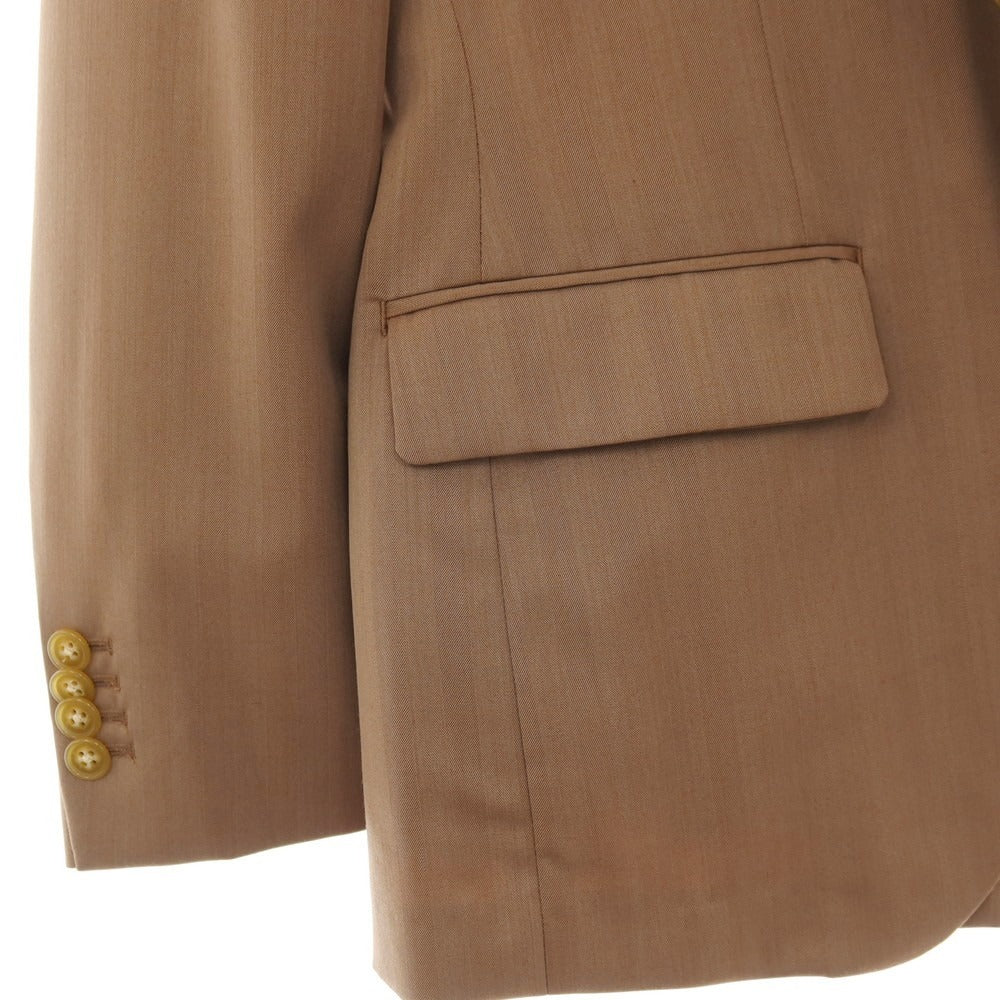 【中古】スーツカンパニー THE SUIT COMPANY ウールポリエステル ヘリンボーン 2つボタンスーツ ブラウン系【サイズ160cm Drop6】【 状態ランクB 】【 メンズ 】