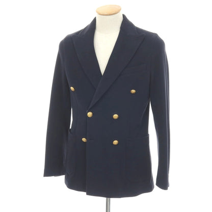 【中古】チルコロ1901 CIRCOLO 1901 裏起毛 コットン ジャージー ダブル6B カジュアルジャケット ネイビー【サイズ42】【 状態ランクB 】【 メンズ 】
