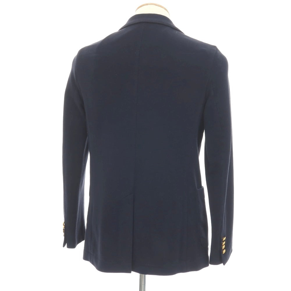 【中古】チルコロ1901 CIRCOLO 1901 裏起毛 コットン ジャージー ダブル6B カジュアルジャケット ネイビー【サイズ42】【 状態ランクB 】【 メンズ 】