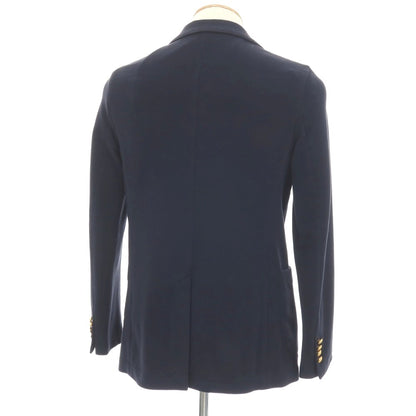 【中古】チルコロ1901 CIRCOLO 1901 裏起毛 コットン ジャージー ダブル6B カジュアルジャケット ネイビー【サイズ42】【 状態ランクB 】【 メンズ 】