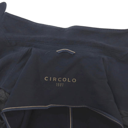 【中古】チルコロ1901 CIRCOLO 1901 裏起毛 コットン ジャージー ダブル6B カジュアルジャケット ネイビー【サイズ42】【 状態ランクB 】【 メンズ 】