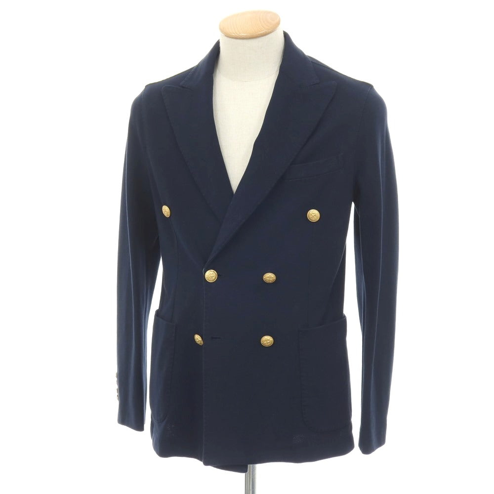 【中古】チルコロ1901 CIRCOLO 1901 コットン ジャージー ダブル6B カジュアルジャケット ネイビー【サイズ44】【 状態ランクB 】【 メンズ 】