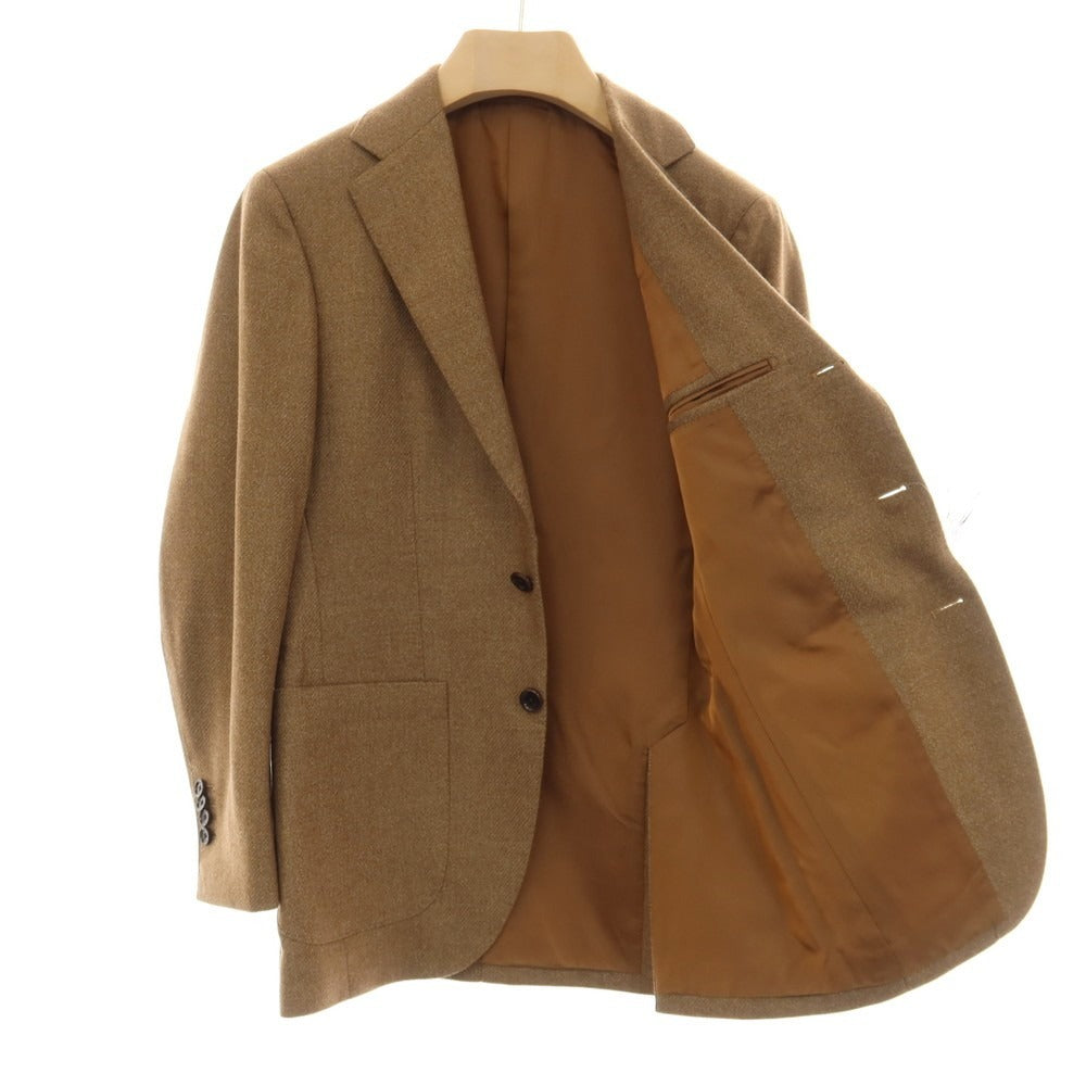 【中古】ビームスエフ BEAMS F ウールシルク 3つボタン テーラードジャケット ベージュブラウン【サイズ42】【 状態ランクB 】【 メンズ 】
