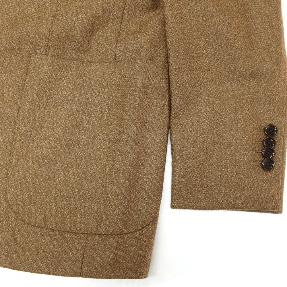 【中古】ビームスエフ BEAMS F ウールシルク 3つボタン テーラードジャケット ベージュブラウン【サイズ42】【 状態ランクB 】【 メンズ 】