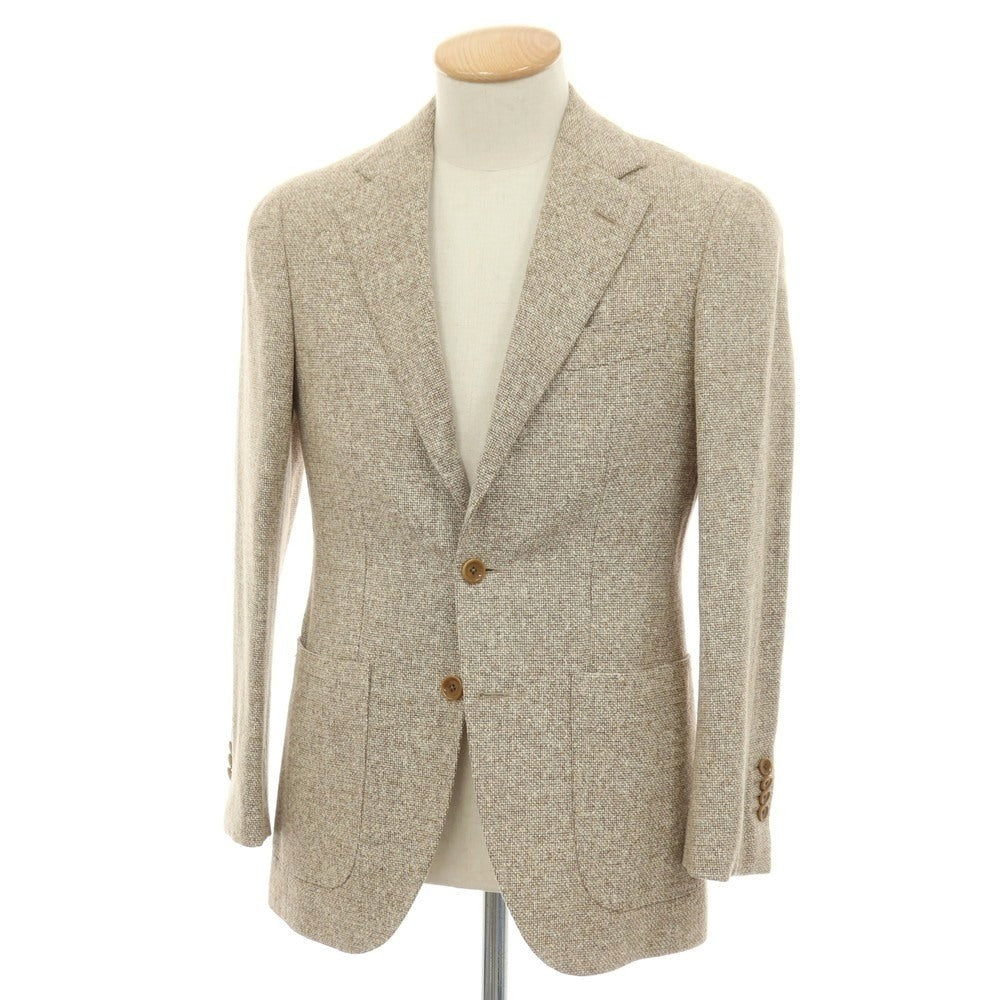 【中古】ビームスエフ BEAMS F ウールシルク 3B カジュアルジャケット ベージュ【サイズ42 8R】【 状態ランクB 】【 メンズ 】
