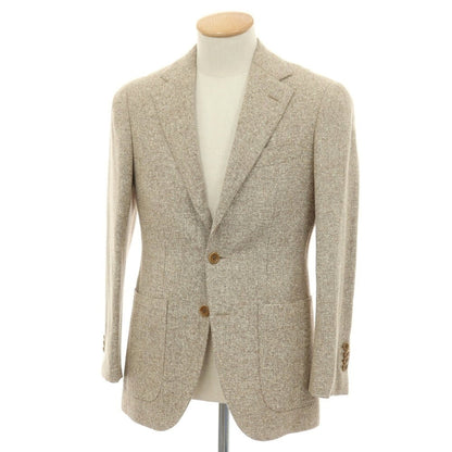 【中古】ビームスエフ BEAMS F ウールシルク 3B カジュアルジャケット ベージュ【サイズ42 8R】【 状態ランクB 】【 メンズ 】