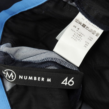 【中古】ナンバーエム NUMBER M コットンポリエステル イージーカジュアルスラックスパンツ ネイビー系【サイズ46】【 状態ランクB 】【 メンズ 】