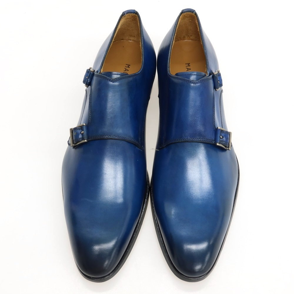 【中古】【未使用】マグナーニ MAGNANNI カーフ レザー ドレスシューズ ブルー【サイズ39】【 状態ランクS 】【 メンズ 】