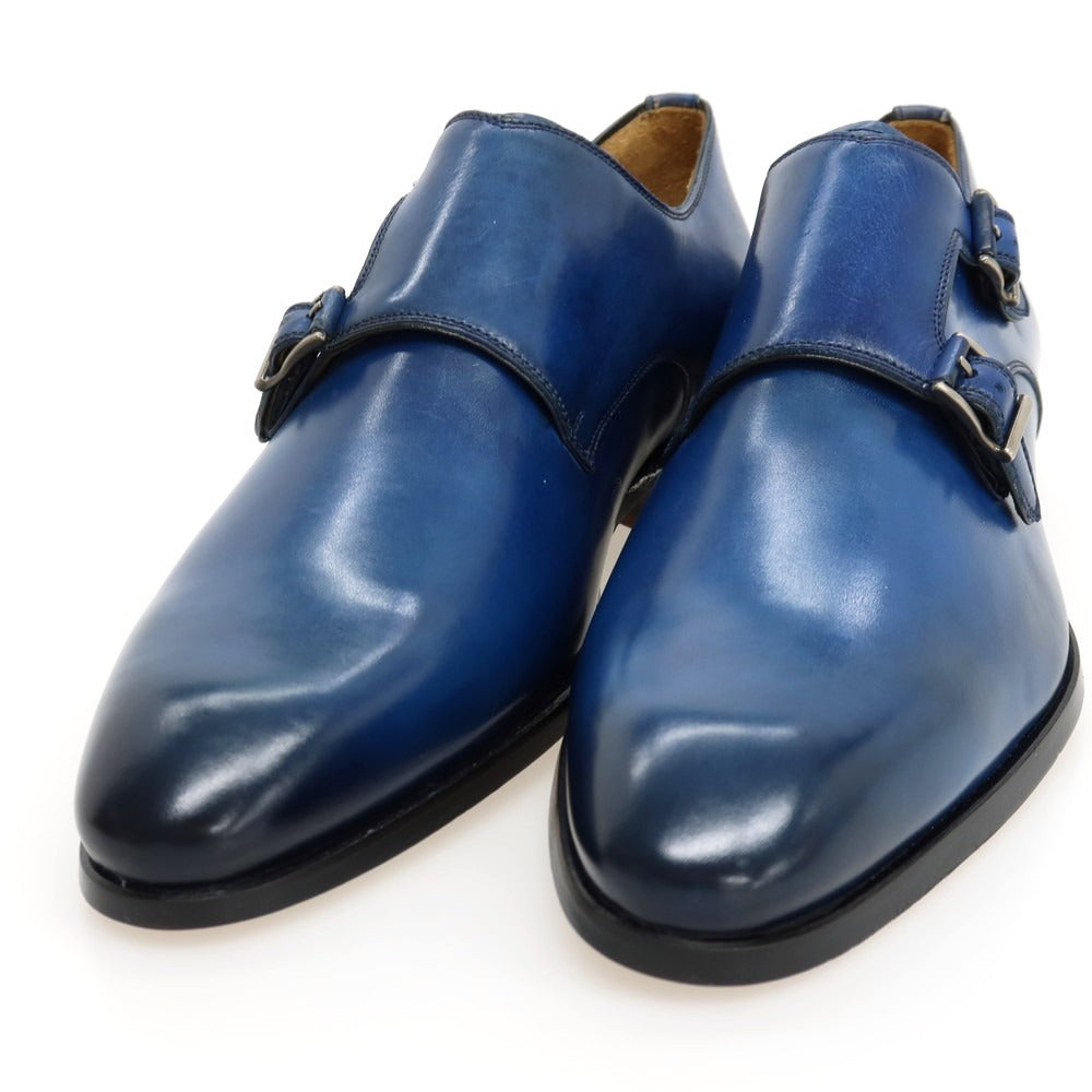 【中古】【未使用】マグナーニ MAGNANNI カーフ レザー ドレスシューズ ブルー【サイズ39】【 状態ランクS 】【 メンズ 】