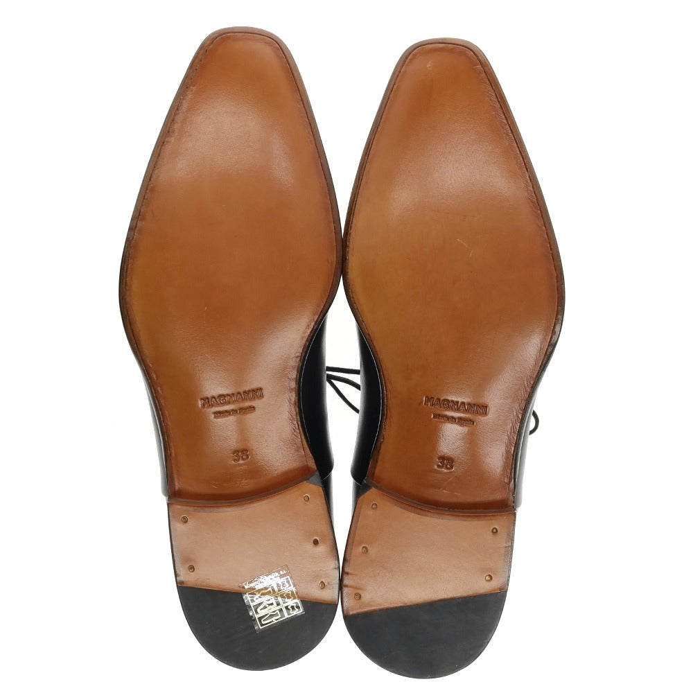 【中古】【未使用】マグナーニ MAGNANNI カーフ ドレスシューズ ブラック【サイズ38】【 状態ランクS 】【 メンズ 】