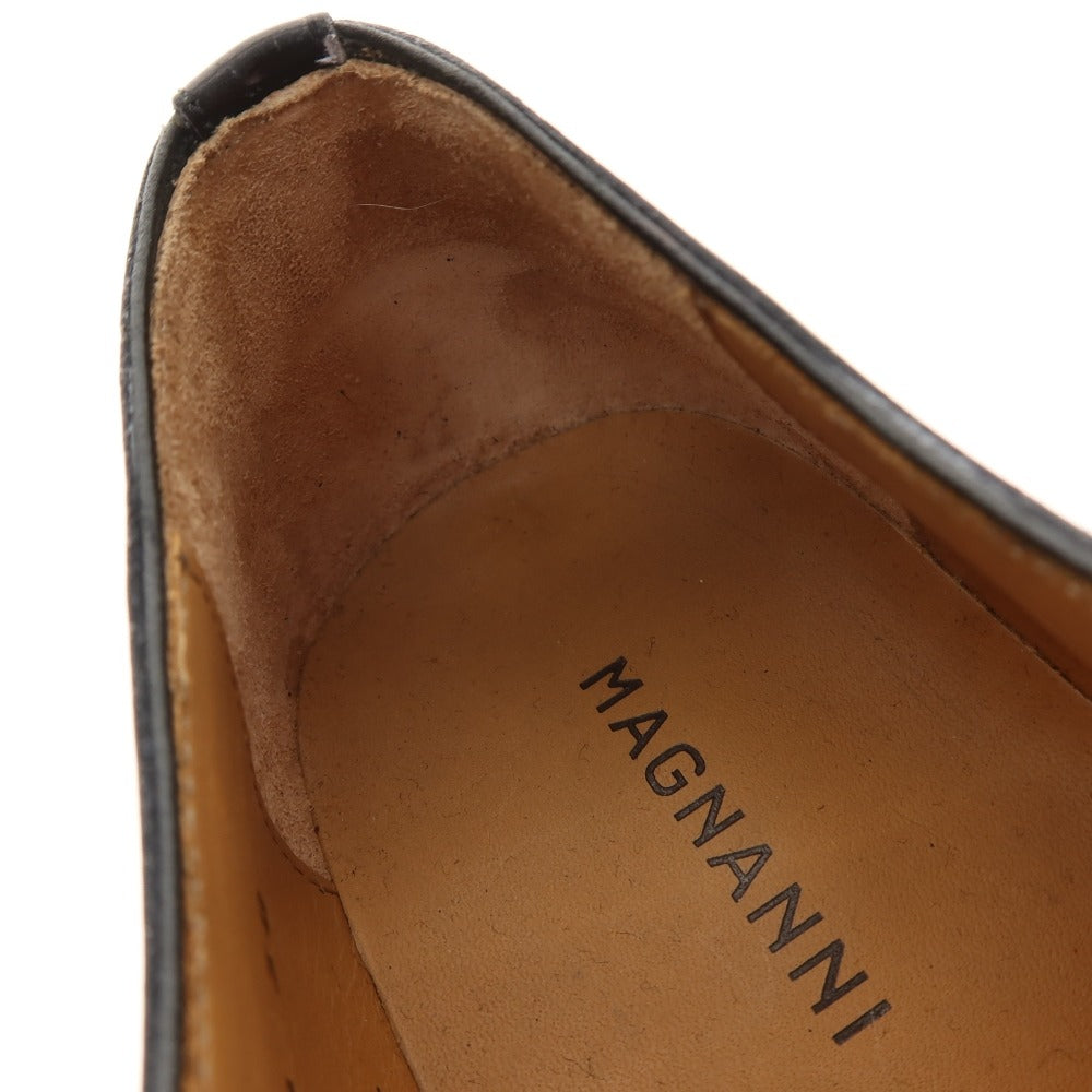 【中古】【未使用】マグナーニ MAGNANNI カーフ ドレスシューズ ブラック【サイズ38】【 状態ランクS 】【 メンズ 】