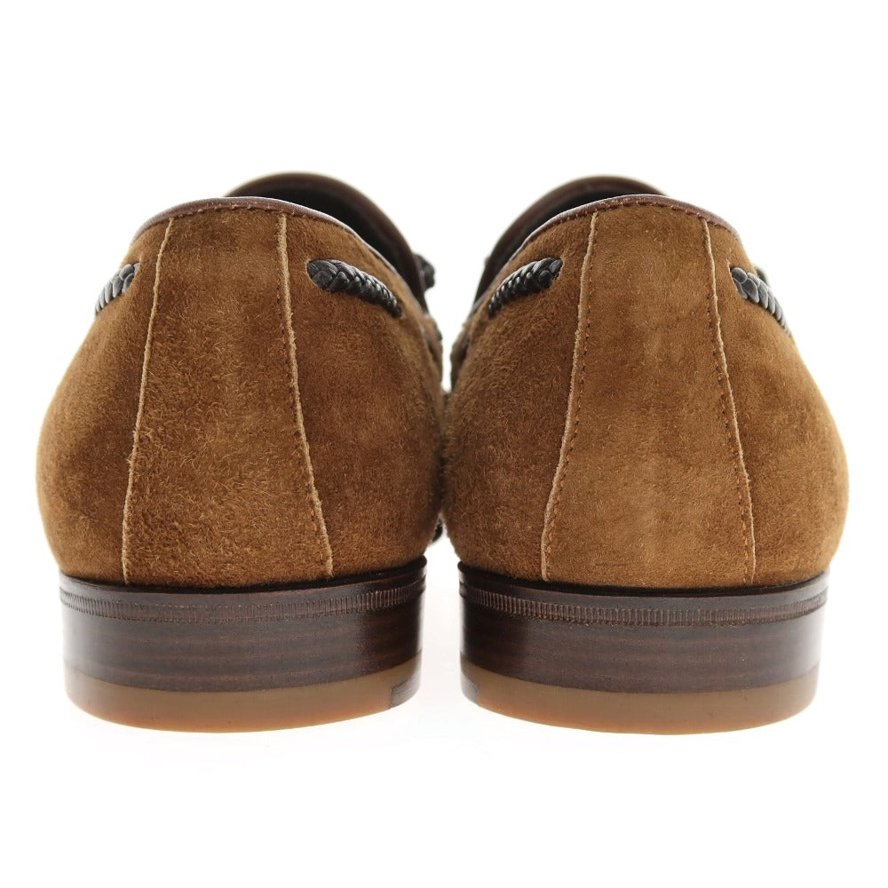 【中古】フェランテ FERRANTE スエード ローファー ブラウン【サイズ5】【 状態ランクA 】【 メンズ 】