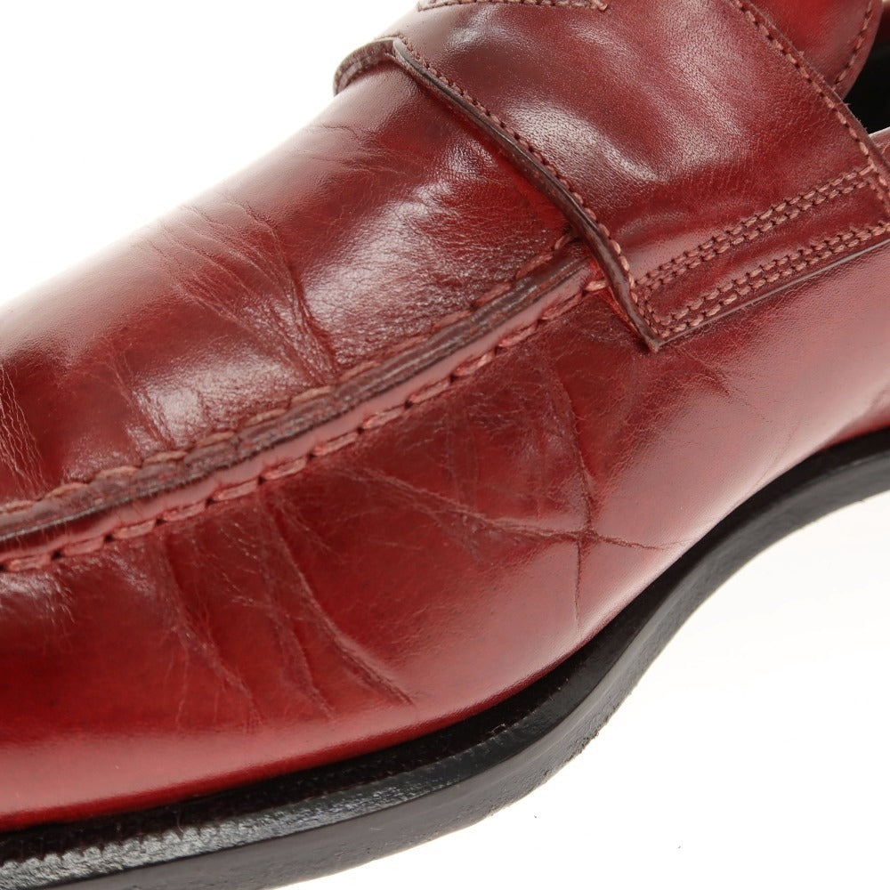 【中古】イセタンメンズ ISETAN MENS レザー ローファー レッド系【サイズ39】【 状態ランクB 】【 メンズ 】