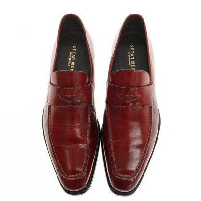 【中古】イセタンメンズ ISETAN MENS レザー ローファー レッド系【サイズ39】【 状態ランクB 】【 メンズ 】