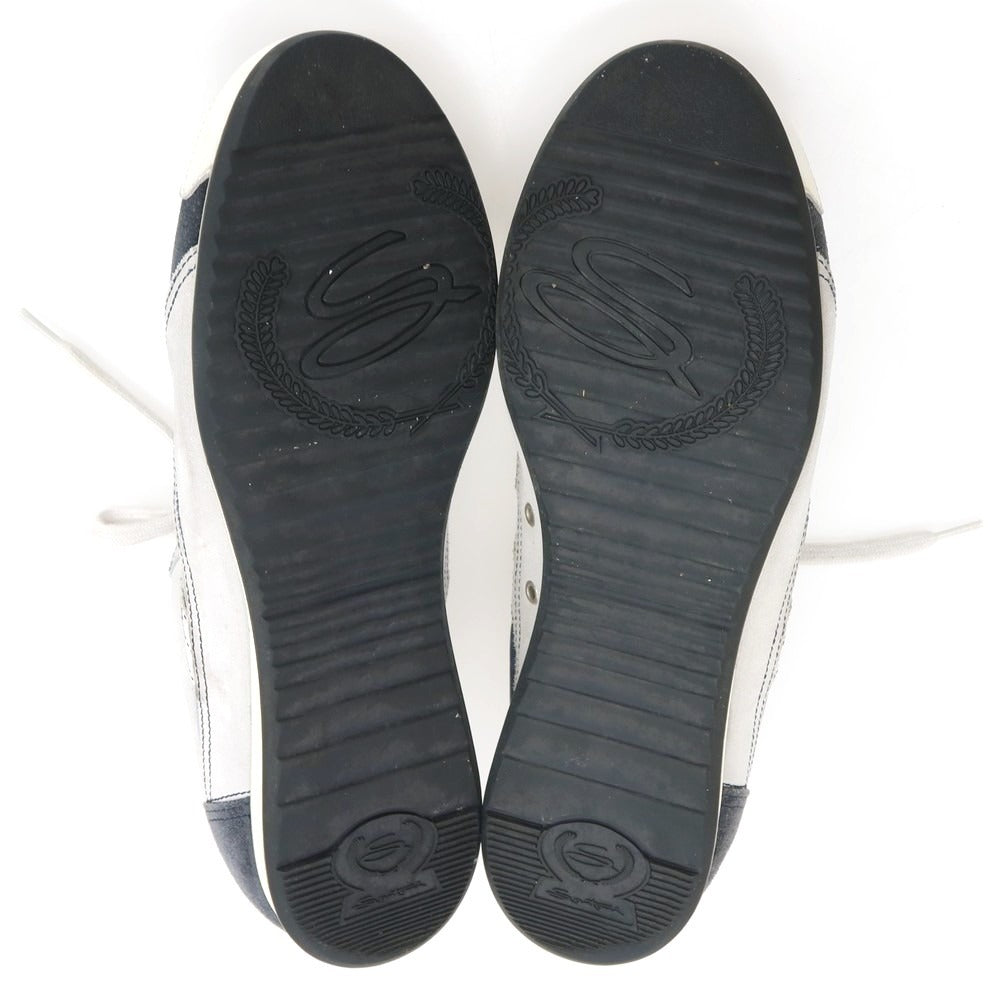 【中古】サントーニ Santoni キャンバス スニーカー ブルー【サイズ6】【 状態ランクB 】【 メンズ 】