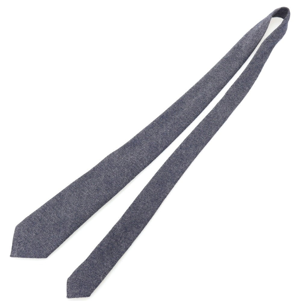 【中古】ポールスミス Paul Smith ウール 無地ネクタイ ネイビー【 状態ランクB 】【 メンズ 】
