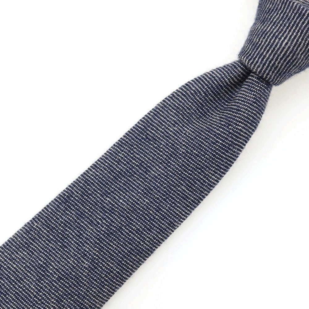 【中古】ポールスミス Paul Smith ウール 無地ネクタイ ネイビー【 状態ランクB 】【 メンズ 】