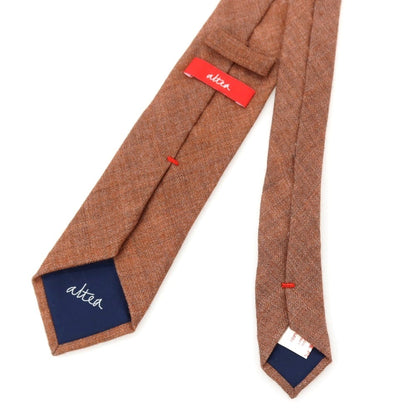 【中古】アルテア Altea ウール 無地ネクタイ テラコッタ系【 状態ランクC 】【 メンズ 】