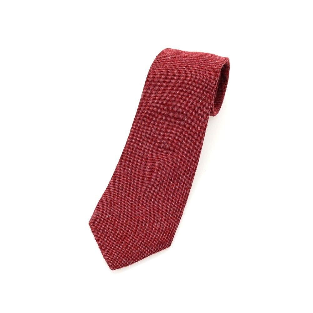 【中古】ユニバーサルランゲージ UNIVERSAL LANGUAGE シルク 無地ネクタイ ダークレッド【 状態ランクB 】【 メンズ 】