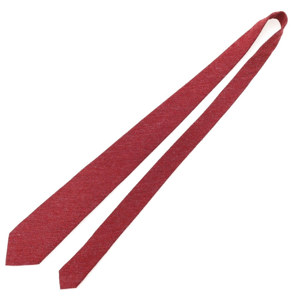 【中古】ユニバーサルランゲージ UNIVERSAL LANGUAGE シルク 無地ネクタイ ダークレッド【 状態ランクB 】【 メンズ 】