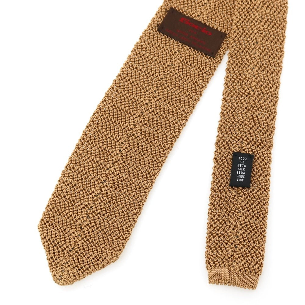 【中古】フィオリオ FIORIO UNITED ARROWS GREEN LABEL RELAXING別注 シルク 剣先型ニットタイ ネクタイ ライトブラウン【 状態ランクB 】【 メンズ 】