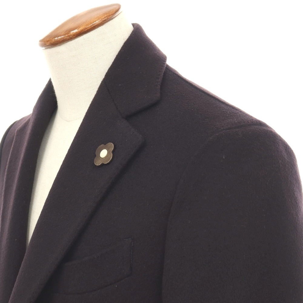 【中古】ラルディーニ LARDINI ウール チェスターフィールドコート ダークネイビー【サイズ46 7REG】【 状態ランクB 】【 メンズ 】