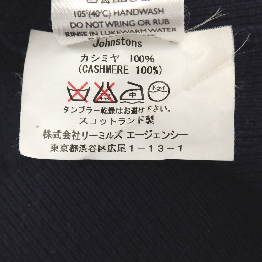 【中古】ジョンストンズ JOHNSTONS カシミヤ ニット カーディガン ネイビーxグレー【サイズ38（97cm）】【 状態ランクB 】【 メンズ 】